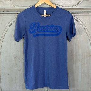 EUC America graphic tee size small Bella and Canvas